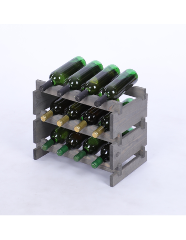 Stojak na wino regał modułowy na butelki 3x4 but WĄSKI ECO BEZ NARZĘDZI - produkt 2