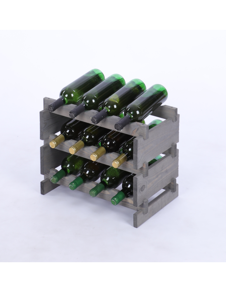 Modułowe stojaki do butelek RW11 - Stojak na wino regał modułowy na butelki 3x4 but WĄSKI ECO BEZ NARZĘDZI - produkt b2b.wamar.biz 2