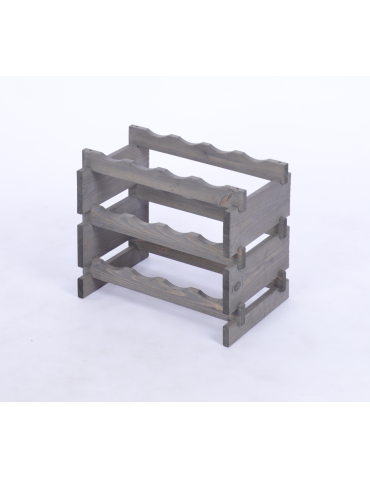 Modułowe stojaki do butelek RW11 - Stojak na wino regał modułowy na butelki 3x4 but WĄSKI ECO BEZ NARZĘDZI - produkt 3