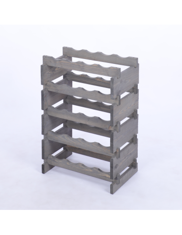 Modułowe stojaki do butelek RW11 - Stojak na wino regał modułowy na butelki 5x4 but BUDUJ JAK KLOCKI EKO - product 3