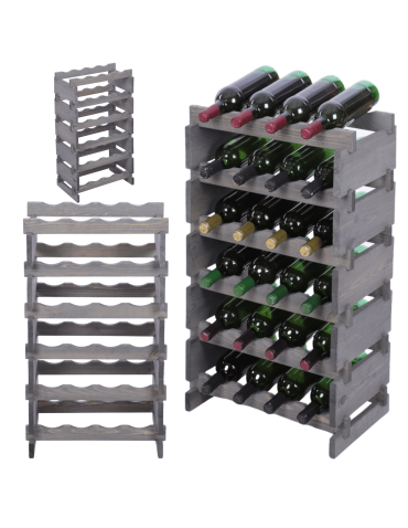 Stojak na wino regał modułowy na butelki 6x4 but BUDUJ JAK KLOCKI EKO