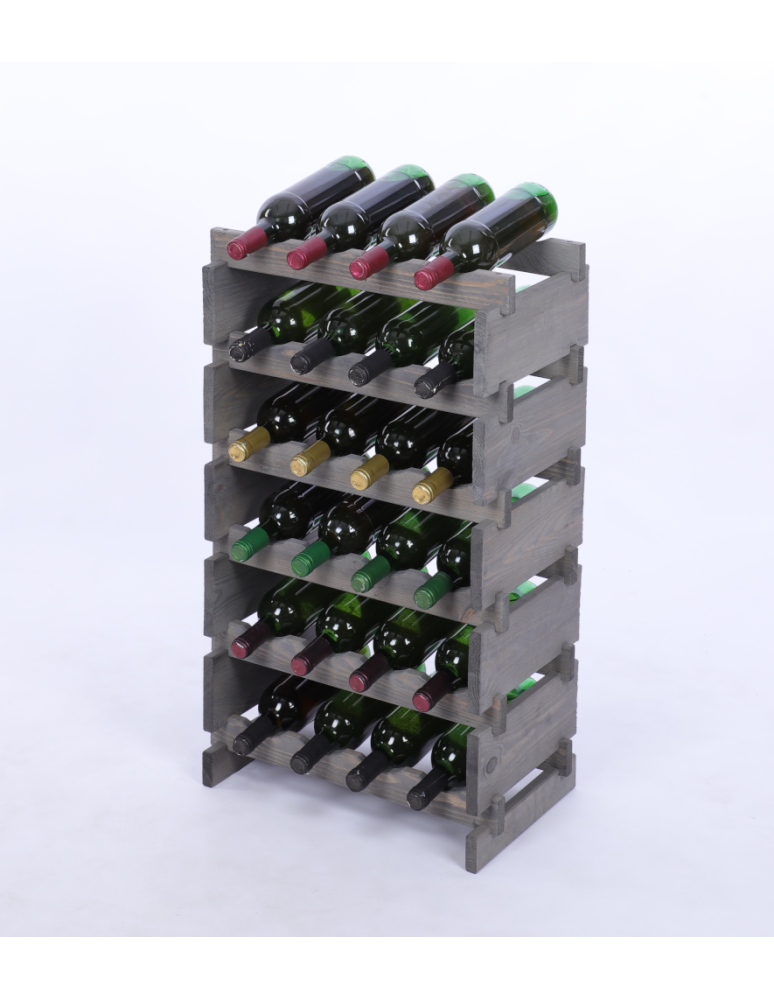 Modułowe stojaki do butelek RW11 - Stojak na wino regał modułowy na butelki 6x4 but BUDUJ JAK KLOCKI EKO - produkt b2b.wamar.biz 2