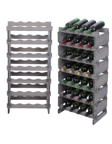 Stojak na wino regał modułowy na butelki 7x4 but BUDUJ JAK KLOCKI EKO