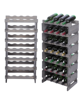 Stojak na wino regał modułowy na butelki 7x4 but BUDUJ JAK KLOCKI EKO