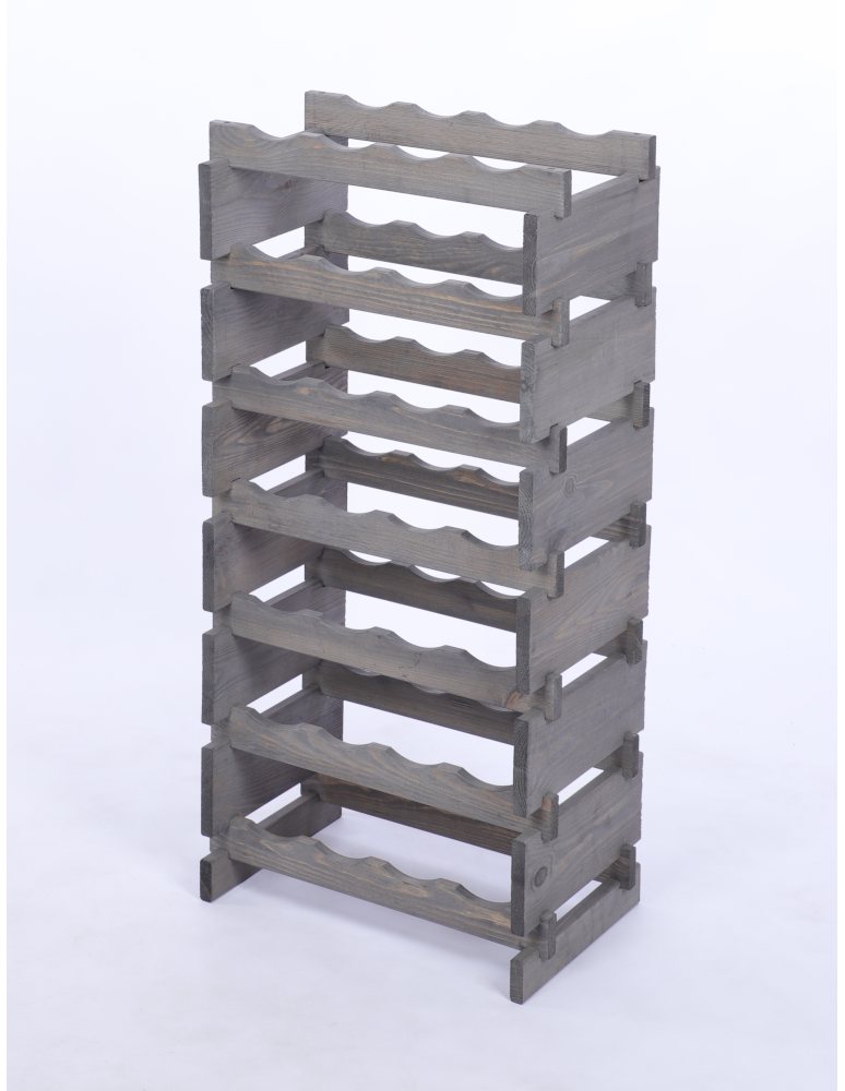 Modułowe stojaki do butelek RW11 - Stojak na wino regał modułowy na butelki 7x4 but BUDUJ JAK KLOCKI EKO - product b2b.wamar.biz 3