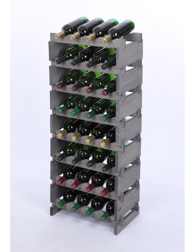 Modułowe stojaki do butelek RW11 - Stojak na wino regał modułowy na butelki 8x4 but WĄSKI ECO BEZ NARZĘDZI - product b2b.wamar.biz 2