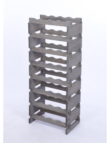 Modułowe stojaki do butelek RW11 - Stojak na wino regał modułowy na butelki 8x4 but WĄSKI ECO BEZ NARZĘDZI - product 3