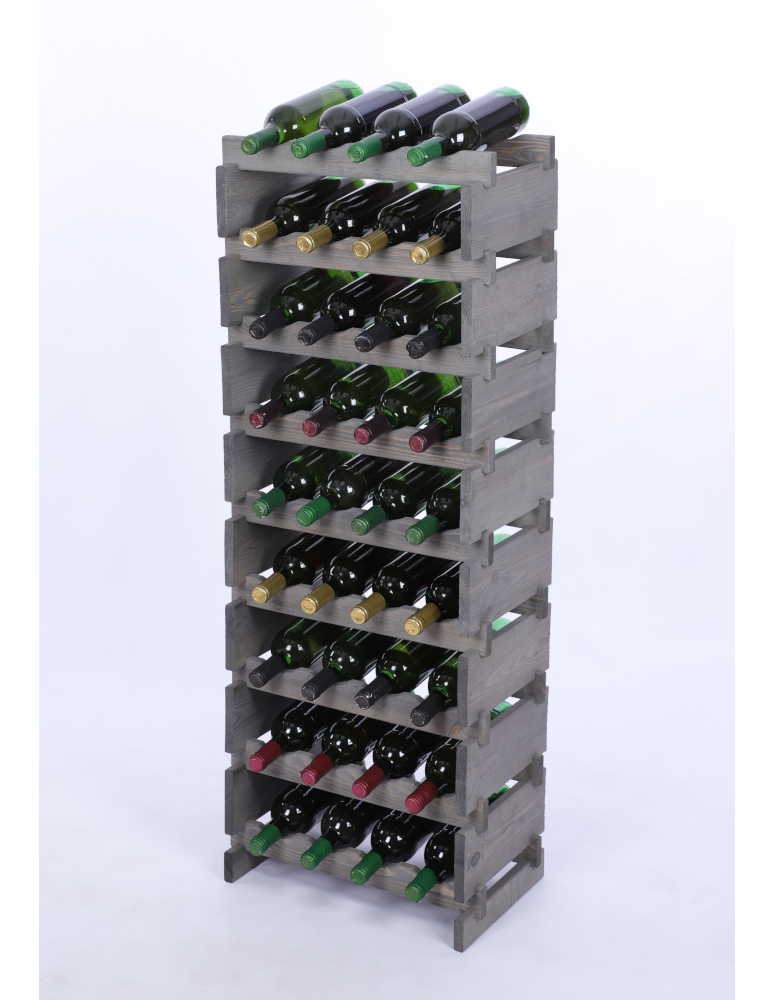 Modułowe stojaki do butelek RW11 - Stojak na wino regał modułowy na butelki 9x4 but WĄSKI ECO BEZ NARZĘDZI - produkt b2b.wamar.biz 2