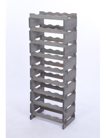 Modułowe stojaki do butelek RW11 - Stojak na wino regał modułowy na butelki 9x4 but WĄSKI ECO BEZ NARZĘDZI - produkt 3