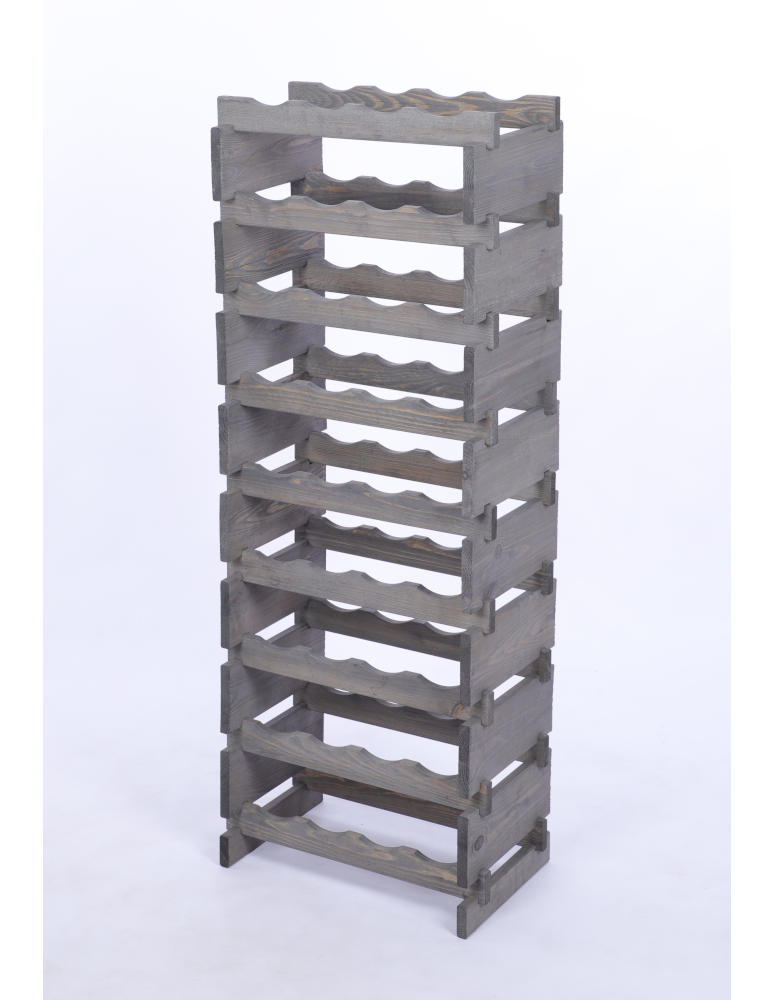 Modułowe stojaki do butelek RW11 - Stojak na wino regał modułowy na butelki 9x4 but WĄSKI ECO BEZ NARZĘDZI - produkt b2b.wamar.biz 3