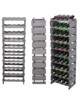 Stojak na wino regał modułowy na butelki 10x4 but DUŻY MONTAŻ BEZ NARZĘDZI