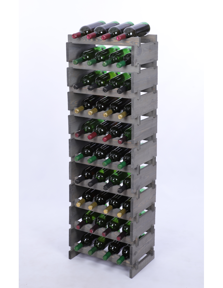 Modułowe stojaki do butelek RW11 - Stojak na wino regał modułowy na butelki 10x4 but DUŻY MONTAŻ BEZ NARZĘDZI - produkt b2b.wamar.biz 2