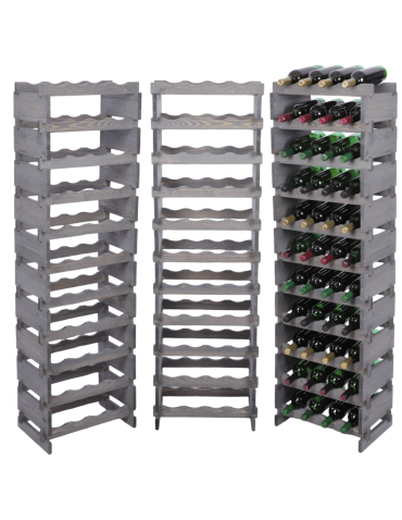 Stojak na wino regał modułowy na butelki 11x4 but DUŻY MONTAŻ BEZ NARZĘDZI