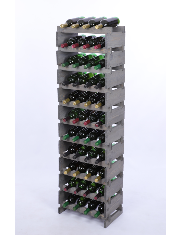 Modułowe stojaki do butelek RW11 - Stojak na wino regał modułowy na butelki 11x4 but DUŻY MONTAŻ BEZ NARZĘDZI - product b2b.wamar.biz 2