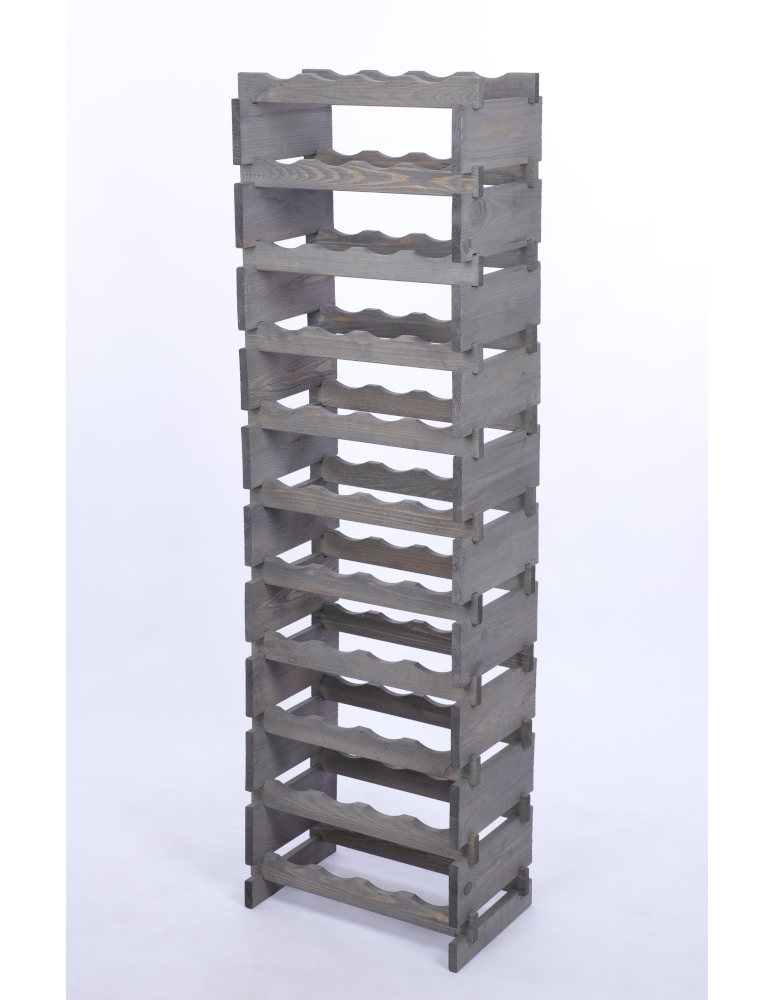 Modułowe stojaki do butelek RW11 - Stojak na wino regał modułowy na butelki 11x4 but DUŻY MONTAŻ BEZ NARZĘDZI - product b2b.wamar.biz 3