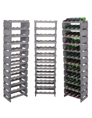 Stojak na wino regał modułowy na butelki 12x4 but DUŻY MONTAŻ BEZ NARZĘDZI