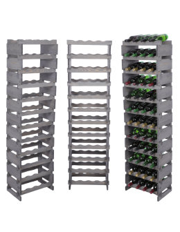 Stojak na wino regał modułowy na butelki 12x4 but DUŻY MONTAŻ BEZ NARZĘDZI