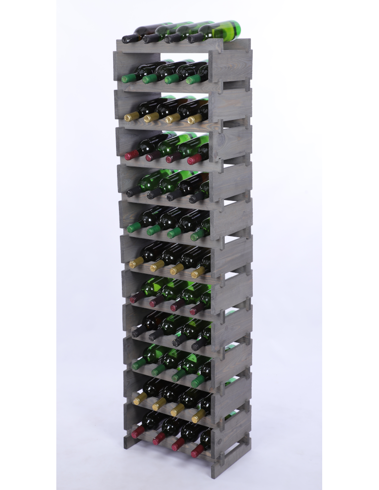 Modułowe stojaki do butelek RW11 - Stojak na wino regał modułowy na butelki 12x4 but DUŻY MONTAŻ BEZ NARZĘDZI - product b2b.wamar.biz 2