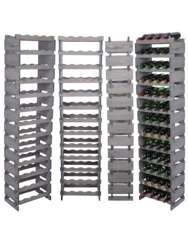 Stojak na wino regał modułowy na butelki 13x4 but WĄSKI ECO BEZ NARZĘDZI