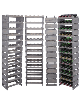 Stojak na wino regał modułowy na butelki 13x4 but WĄSKI ECO BEZ NARZĘDZI