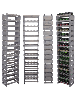 Stojak na wino regał modułowy na butelki 15x4 but WYSOKI BEZ NARZĘDZI