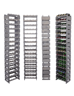 Stojak na wino regał modułowy na butelki 16x4 but WYSOKI BEZ NARZĘDZI