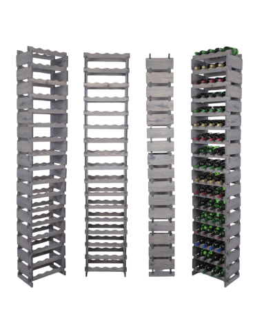 Stojak na wino regał modułowy na butelki 17x4 but WYSOKI BEZ NARZĘDZI