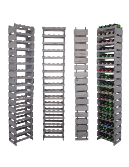 Stojak na wino regał modułowy na butelki 17x4 but WYSOKI BEZ NARZĘDZI