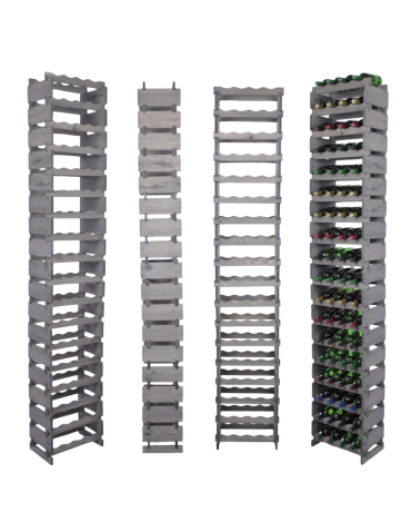 Stojak na wino regał modułowy na butelki 18x4 but WYSOKI BEZ NARZĘDZI