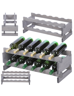 Stojak na butelki regał modułowy na wino 2x6 but POLSKI EKO BEZ NARZĘDZI