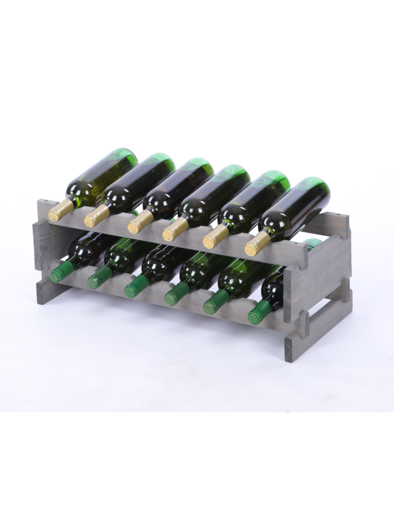 Modułowe stojaki do butelek RW11 - Stojak na butelki regał modułowy na wino 2x6 but POLSKI EKO BEZ NARZĘDZI - produkt b2b.wamar.biz 2