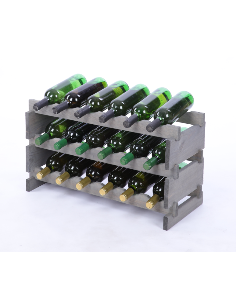 Modułowe stojaki do butelek RW11 - Stojak na butelki regał modułowy na wino 3x6 but POLSKI EKO BEZ NARZĘDZI - produkt b2b.wamar.biz 2