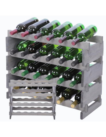 Stojak na butelki regał modułowy na wino 4x6 but POLSKI EKO BEZ NARZĘDZI