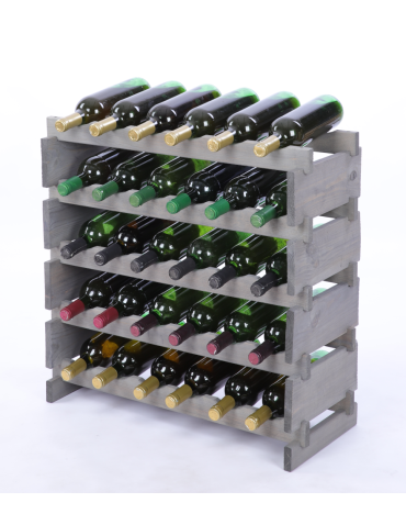 Stojak na butelki regał modułowy na wino 5x6 but BUDUJ JAK KLOCKI ECO - produkt 2