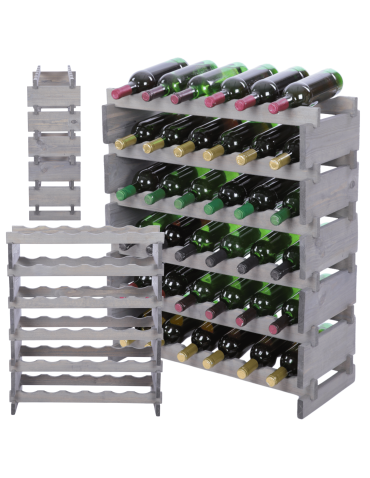 Stojak na butelki regał modułowy na wino 6x6 but BUDUJ JAK KLOCKI ECO