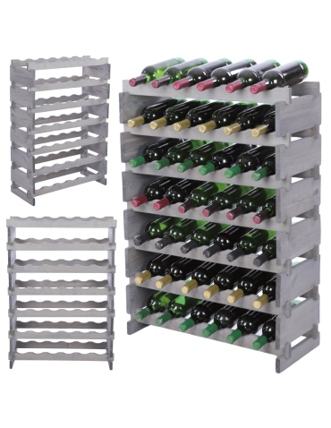 Stojak na butelki regał modułowy na wino 7x6 but BUDUJ JAK KLOCKI ECO