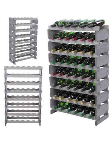 Stojak na butelki regał modułowy na wino 8x6 but POLSKI EKO BEZ NARZĘDZI