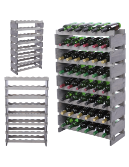 Stojak na butelki regał modułowy na wino 8x6 but POLSKI EKO BEZ NARZĘDZI