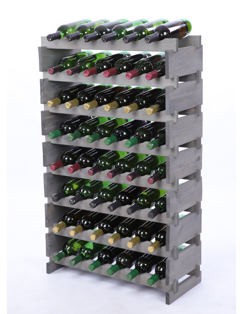 Modułowe stojaki do butelek RW11 - Stojak na butelki regał modułowy na wino 8x6 but POLSKI EKO BEZ NARZĘDZI - product b2b.wamar.biz 2
