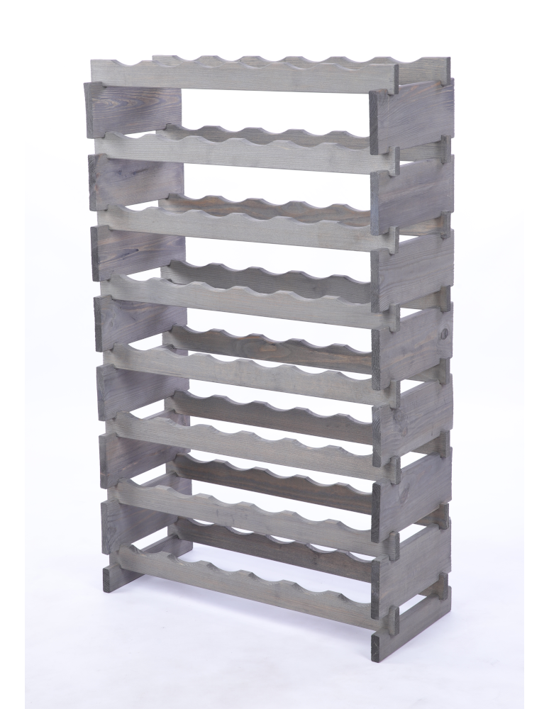 Modułowe stojaki do butelek RW11 - Stojak na butelki regał modułowy na wino 8x6 but POLSKI EKO BEZ NARZĘDZI - product b2b.wamar.biz 3