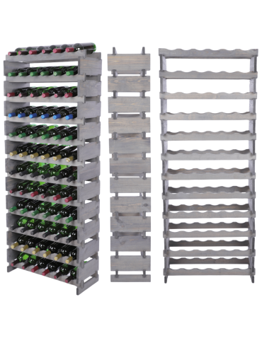 Stojak na butelki regał modułowy na wino 12x6 but DUŻY MONTAŻ BEZ NARZĘDZI