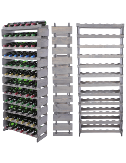 Stojak na butelki regał modułowy na wino 12x6 but DUŻY MONTAŻ BEZ NARZĘDZI