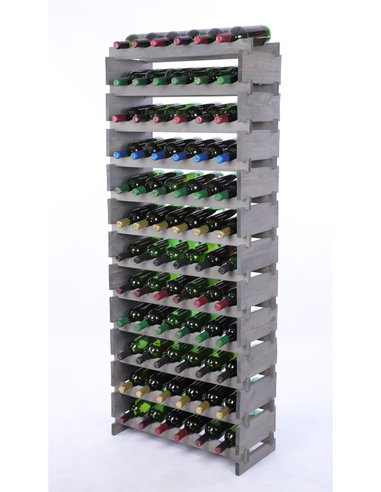 Modułowe stojaki do butelek RW11 - Stojak na butelki regał modułowy na wino 12x6 but DUŻY MONTAŻ BEZ NARZĘDZI - product b2b.wamar.biz 2
