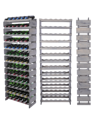 Stojak na butelki regał modułowy na wino 13x6 but POLSKI EKO BEZ NARZĘDZI