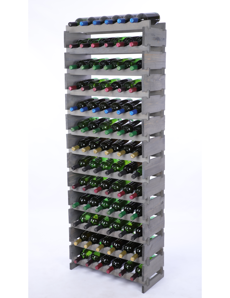 Modułowe stojaki do butelek RW11 - Stojak na butelki regał modułowy na wino 13x6 but POLSKI EKO BEZ NARZĘDZI - produkt b2b.wamar.biz 2