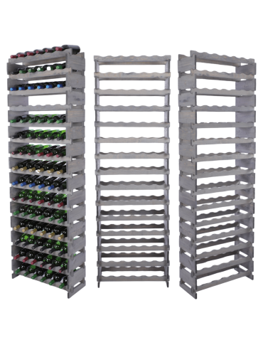 Stojak na butelki regał modułowy na wino 15x6 but WYSOKI BEZ NARZĘDZI