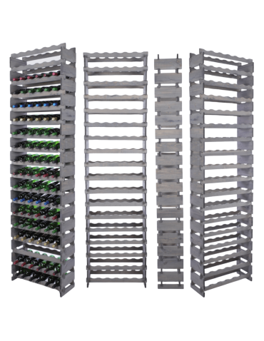 Stojak na butelki regał modułowy na wino 18x6 but WYSOKI BEZ NARZĘDZI