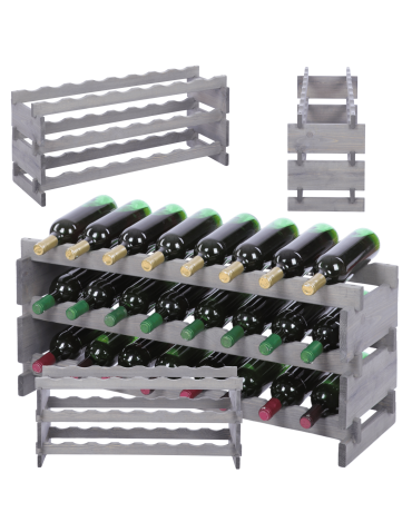 Stojak na wino regał modułowy na butelki 3x8 but WSZYSTKIE TYPY BUTELEK