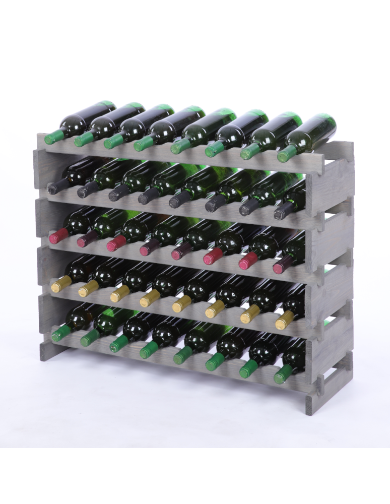 Modułowe stojaki do butelek RW11 - Stojak na wino regał modułowy na butelki 5x8 but BUDUJ JAK KLOCKI EKO - product b2b.wamar.biz 2