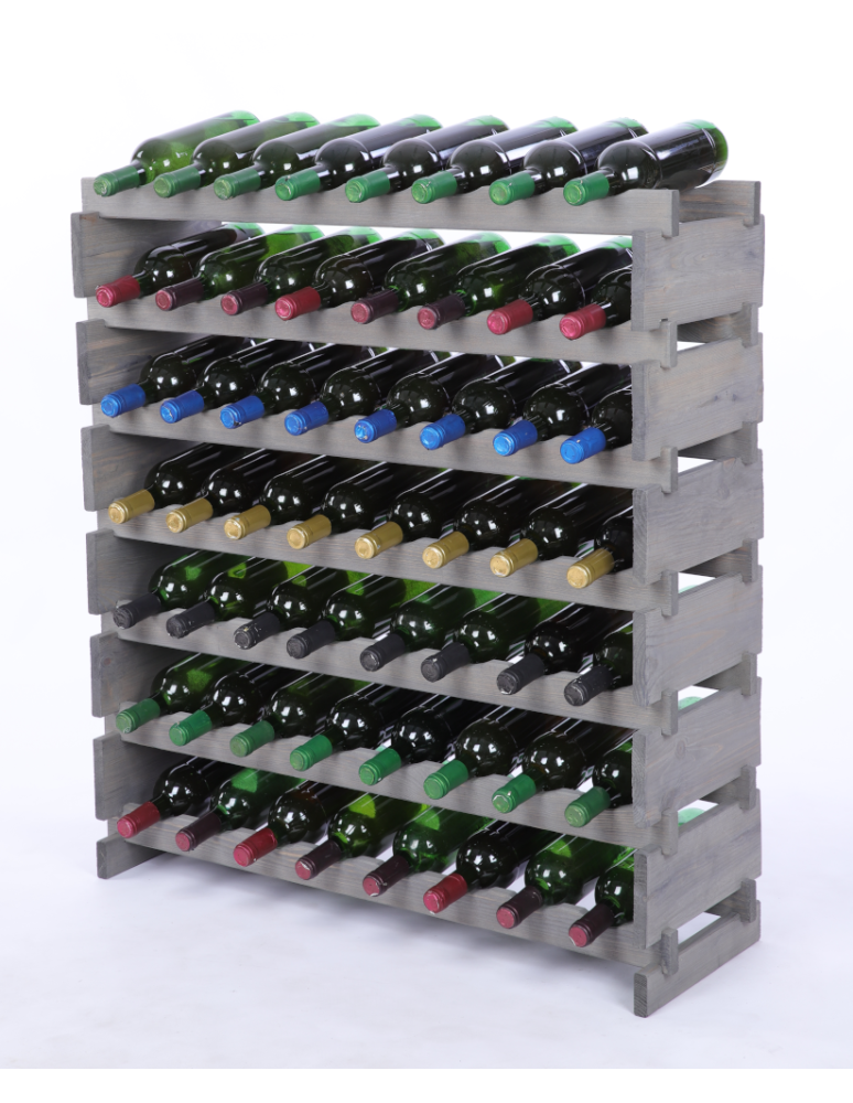 Modułowe stojaki do butelek RW11 - Stojak na wino regał modułowy na butelki 7x8 but BUDUJ JAK KLOCKI EKO - product b2b.wamar.biz 2